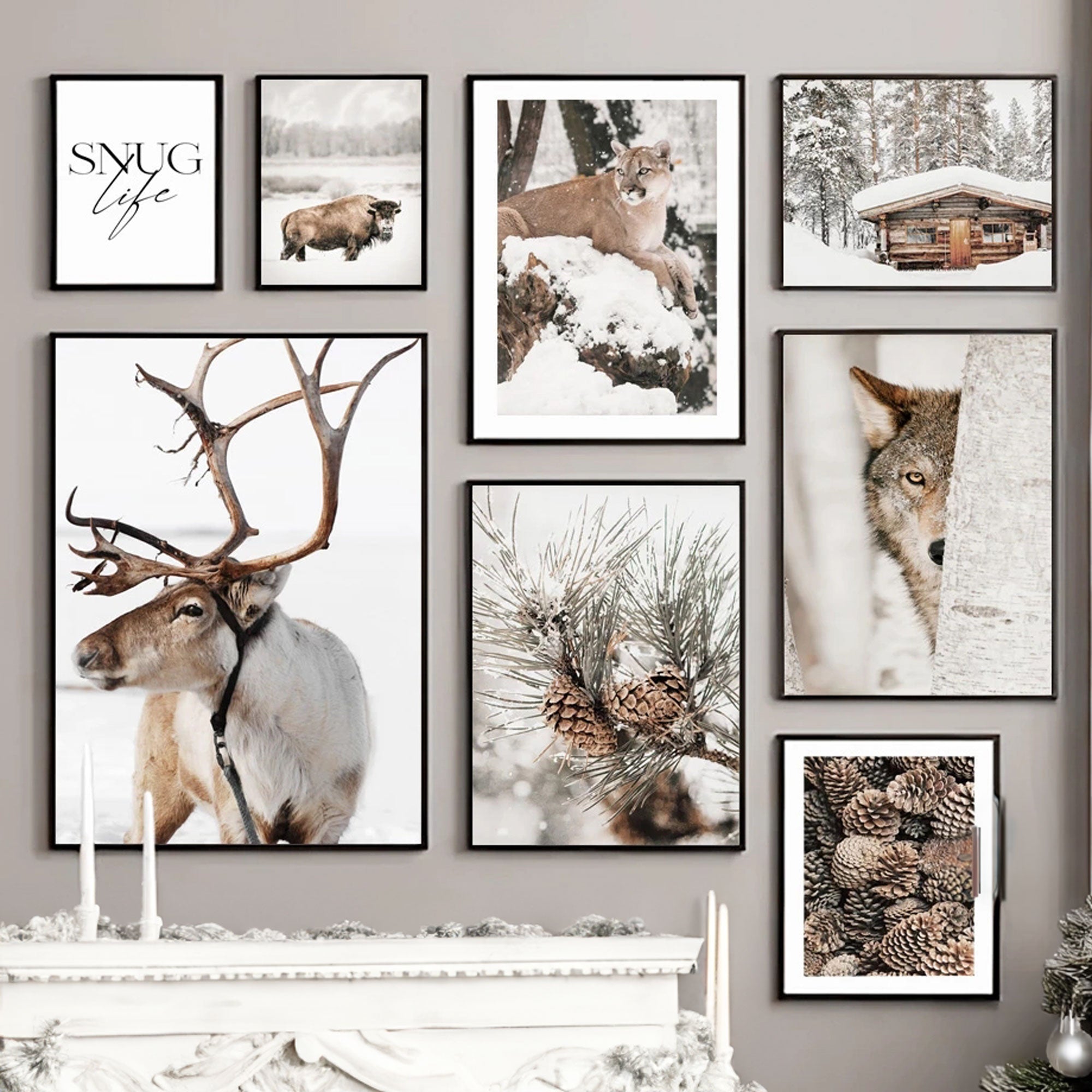 Whispering Wilderness Gallery Wall Set - A Touch of Wild in Your Home - oakposter