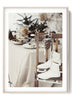 Elegant White Ice Skates Winter Decor Poster