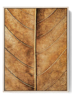 Abstract Botanical Leaf Canvas Print - Textured Nature Wall Art