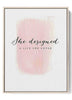 Empowering Life Design Quote Poster - Inspirational Pink Art