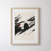 Ferrari LaFerrari Art Print - Dynamic Black & White Splash