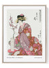 Japanese Ukiyo-e Woman Print – Vintage Floral Kimono Wall Art