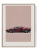 Lamborghini Aventador Minimalist Art Print – Sleek Side Profile Wall Decor