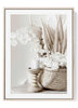 Minimalist Dried Pampas Art Print | Modern Boho Woven Basket Wall Decor