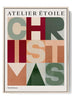 Abstract Christmas Typography Poster - Modern Festive Canvas Art