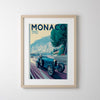 Monaco Vintage Racing Poster Art Print – 1929 Bugatti Illustration