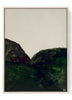 Moody Green Landscape Print – Minimalist Abstract Mountain Wall Art