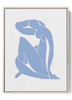 Matisse's Reflection - Blue Silhouette Cut-Out Art Print