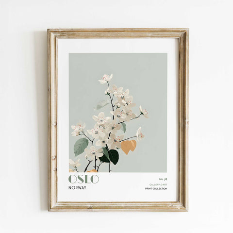 Oslo Floral Norway Art Print