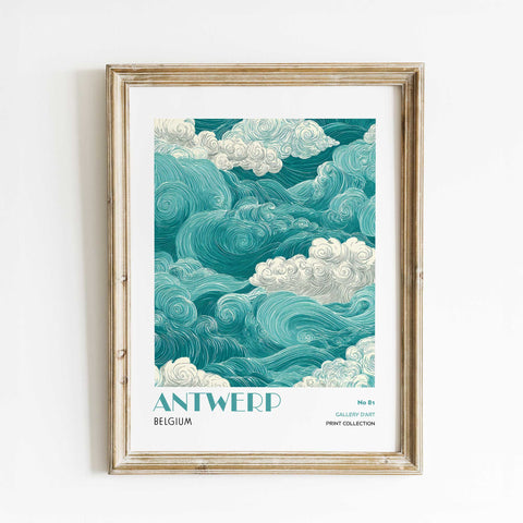 Antwerp Abstract Wave Art Print