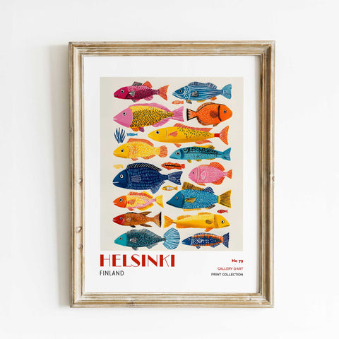 Helsinki Colorful Fish Art Print