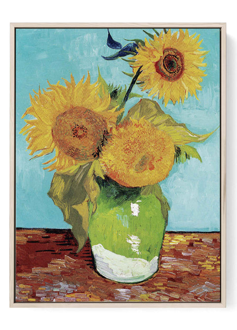 Vincent van Gogh Sunflowers Print – Vase with Three Sunflowers 1888 Wall Art