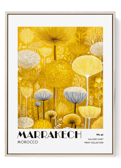Marrakech Wall Art Print – Moroccan Botanical Illustration