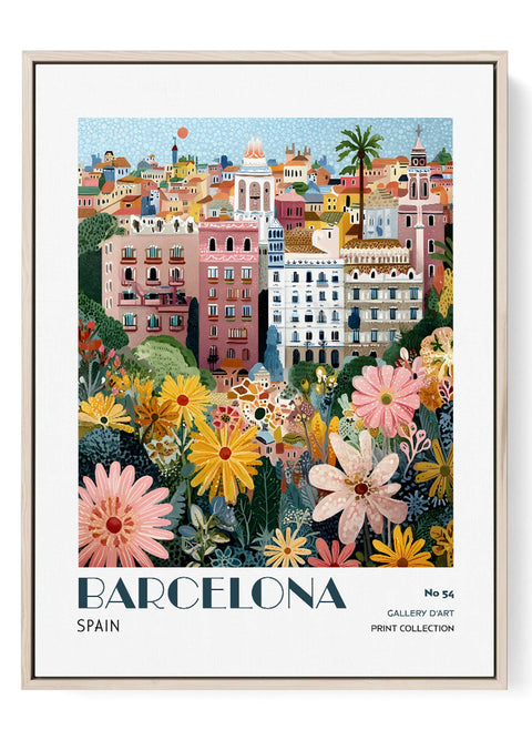 Bergen Wall Art Print – Colorful Norway City Poster, Scandinavian Floral Artwork, Nordic Wall Decor