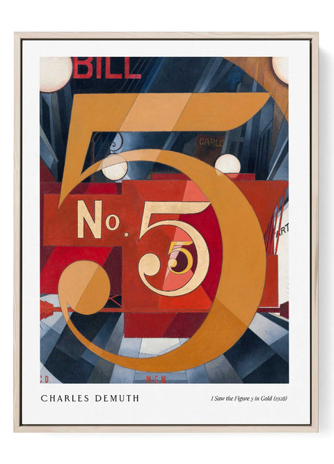 Charles Demuth No. 5 Poster – I Saw the Figure 5 in Gold