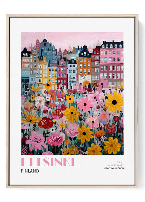 Helsinki Cityscape with Spring Flowers – Gallery D’Art Print