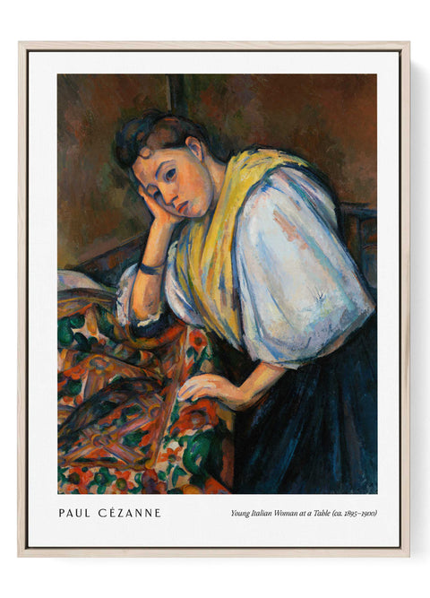 Elegant Cézanne Portrait Art Print | Young Italian Woman Poster