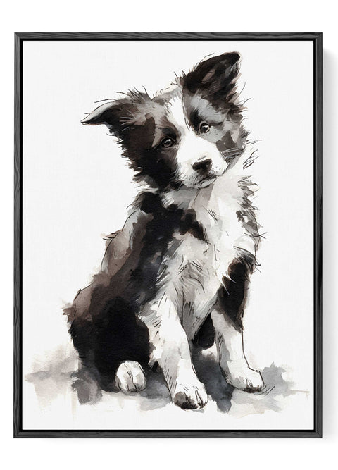 Border collie wall art