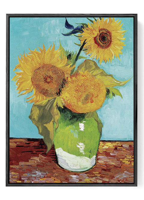 Vincent van Gogh Sunflowers Print – Vase with Three Sunflowers 1888 Wall Art