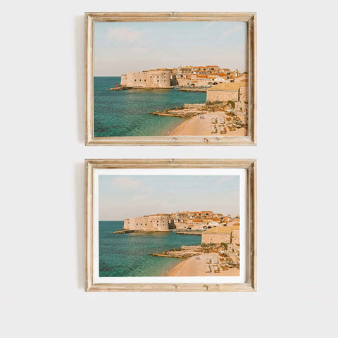 Dubrovnik old city coastal photography print
