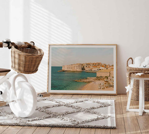 Historic Dubrovnik waterfront wall print
