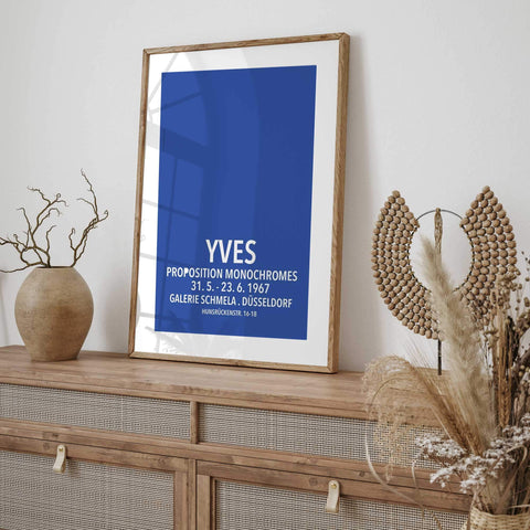 1967 Art Movement Tribute - Yves Monochrome Print