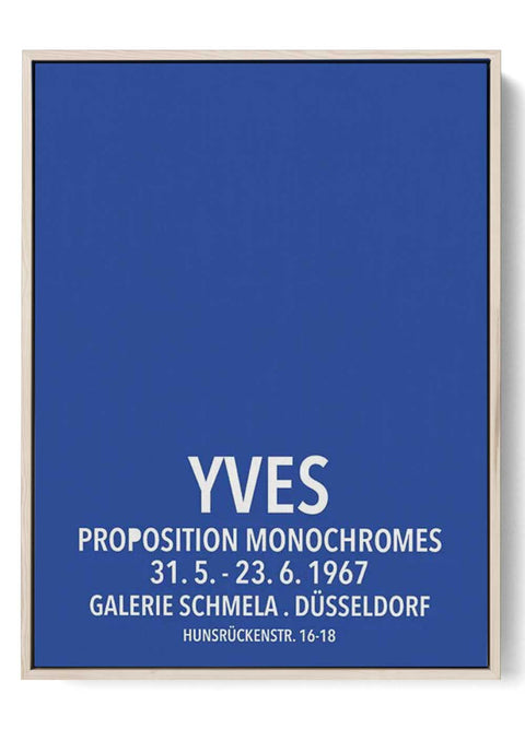 Yves 1967 Monochrome - Gallery Exhibition Art Print