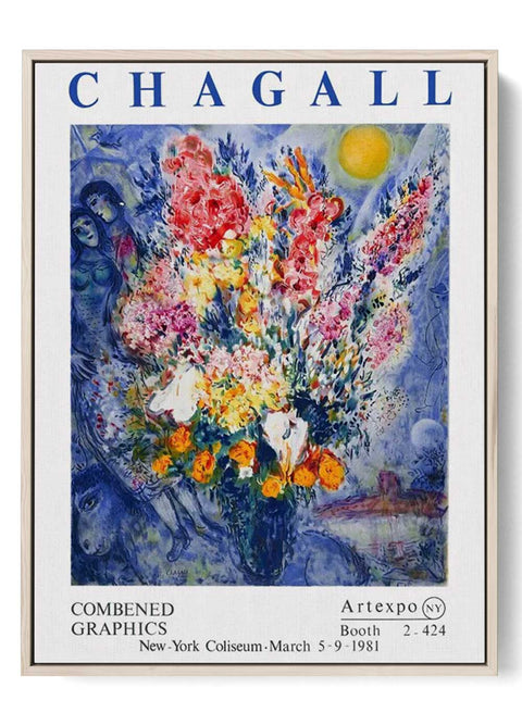 Chagall's Floral Fantasy - 1981 New York Artexpo Print