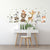 2-piece animal decals set for nursery and bedroom