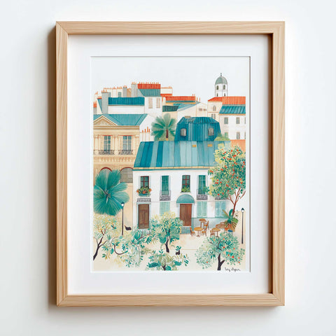 Sunny Mediterranean Terrace Art Print