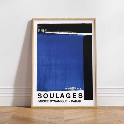 Abstract Blue Depth - Soulages Musée Print