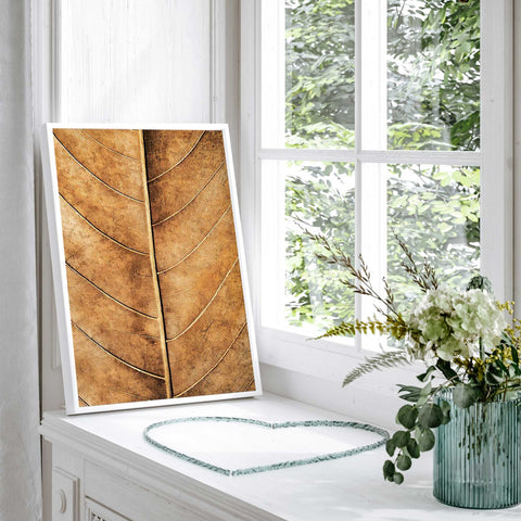 Nature's Patterns in Art - Modern Leaf Texture Wall Print
