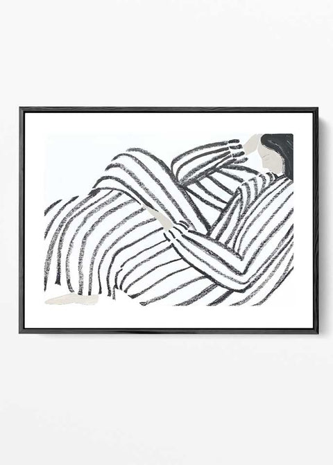 Abstract female figure contemporary wall art