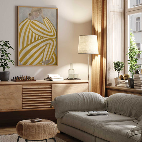 Abstract flowing line artwork