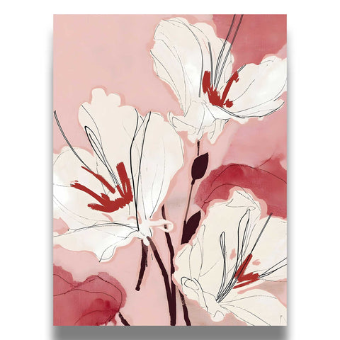 Abstract watercolor flower artwork