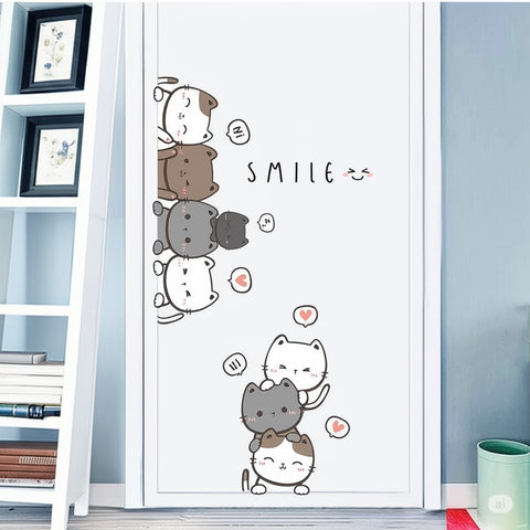 Adorable cat decal set