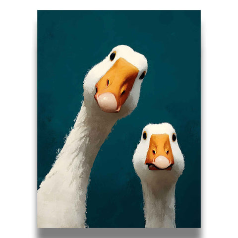 Aesthetic bird portrait for a quirky bathroom or eclectic home interior.