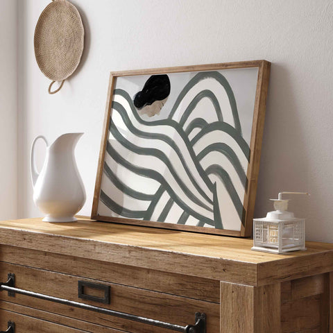 Aesthetic female silhouette illustration for a Nordic-inspired home interior.