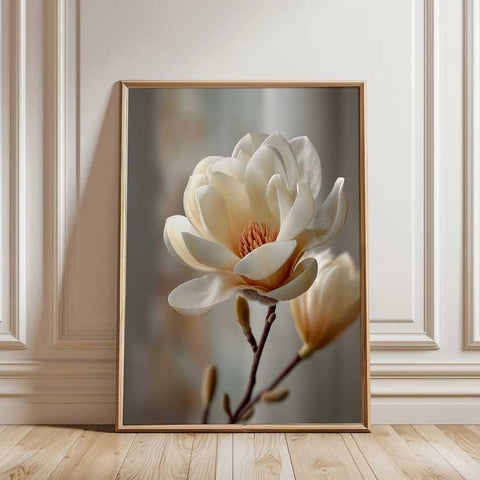 Aesthetic kitchen wall decor featuring abstract red poppy illustrations.