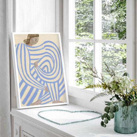 Aesthetic minimalist poster for a Scandinavian inspired bedroom.