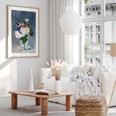 Aesthetic museum poster of Manet’s 1882 still life painting for home decor.