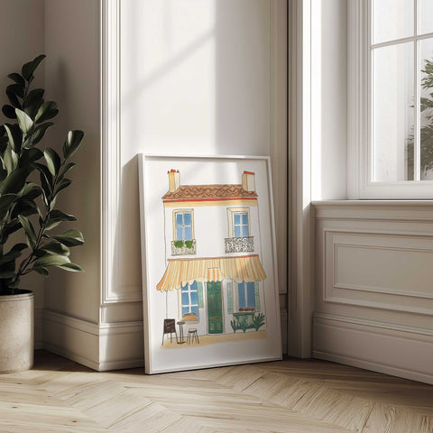 Aesthetic travel illustration for a Scandinavian or farmhouse kitchen.