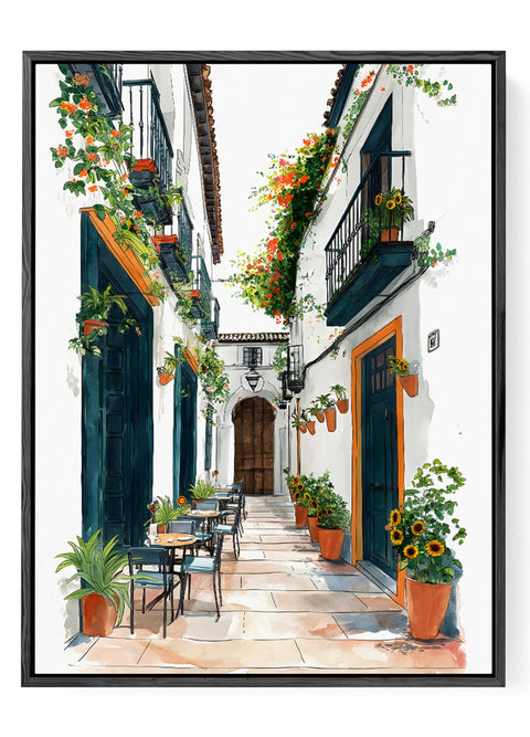 Andalusian café painting

