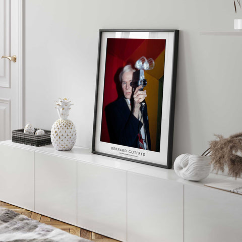 Andy Warhol colorful background portrait