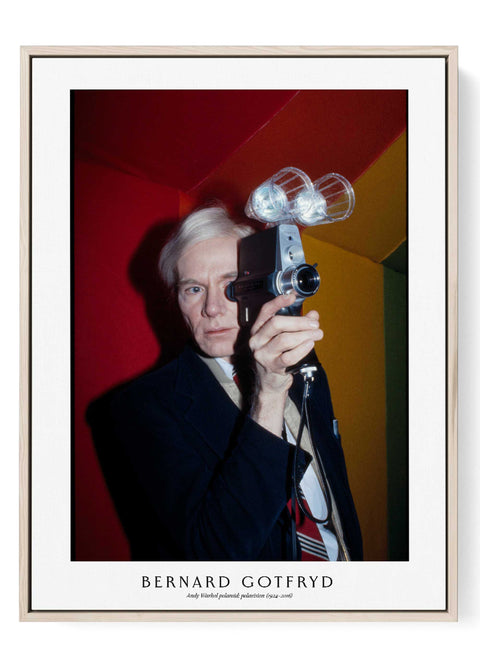 Andy Warhol portrait with Polaroid camera