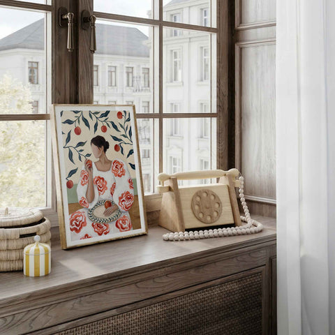 Apple inspired feminine wall art