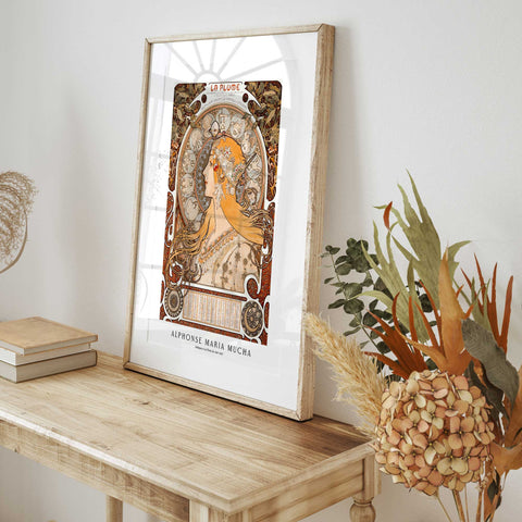 Art Nouveau decorative calendar artwork