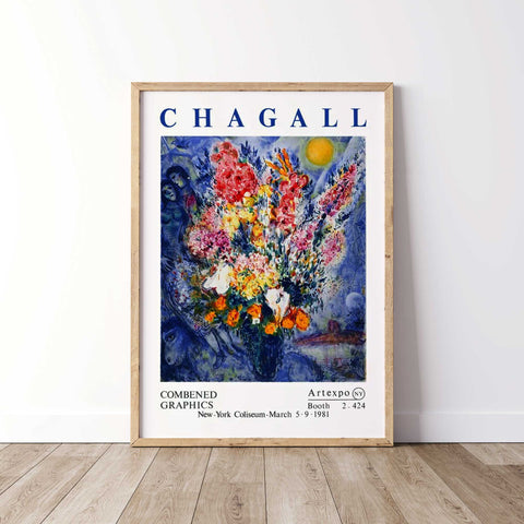 Enchanted Garden - Chagall 1981 Exhibition Canvas