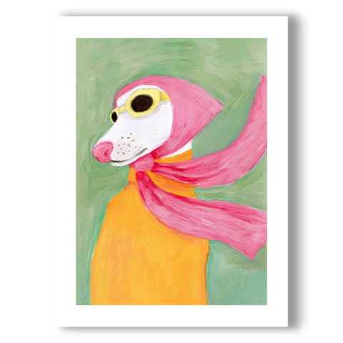 Artistic dog painting for kids bedroom