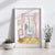 Authentic French Interior – Handmade Watercolor Reproduction
